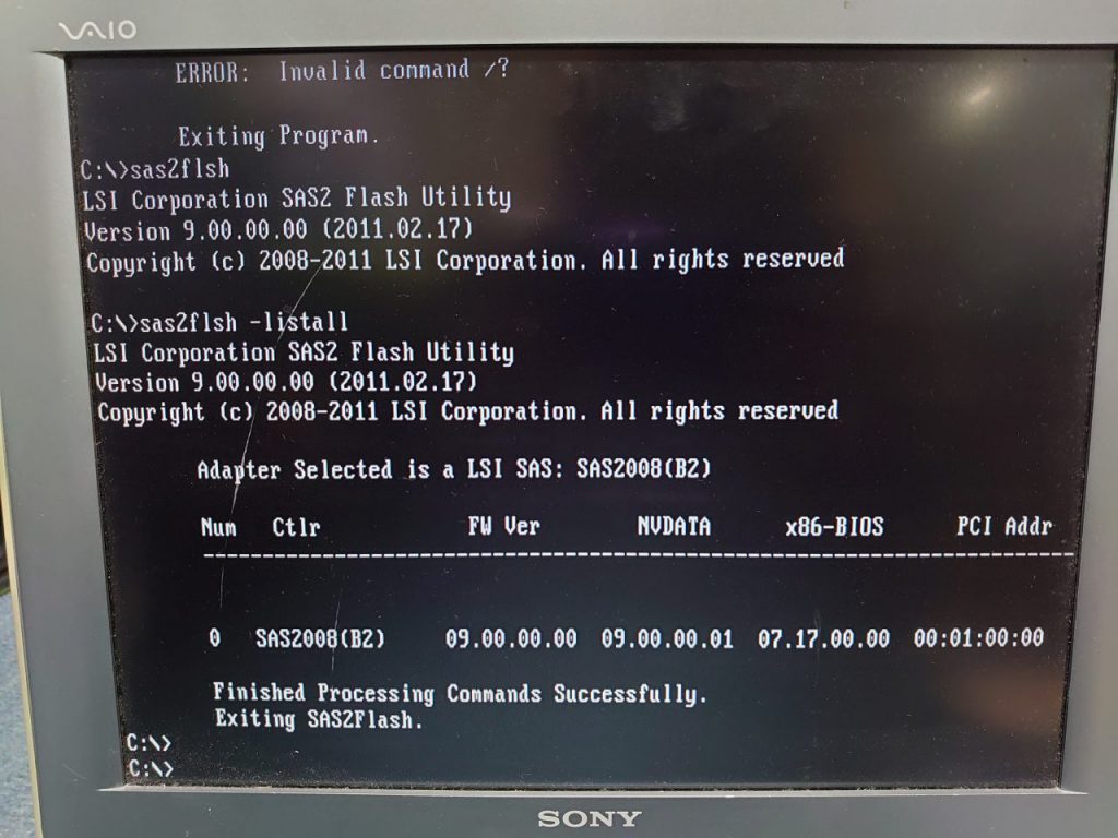 NEC N8103-171のFWを書き換えてLSI MegaRAID 9240-8i/IT Mode化